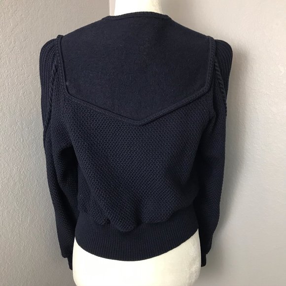 Geiger 100% Wool Navy Sweater - Picture 6 of 8